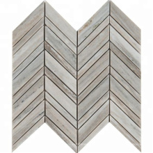 MSI Palisandro Chevron 12 in. x 12 in. x 10mm Polished Marble Mesh-Mounted Mosaic Tile